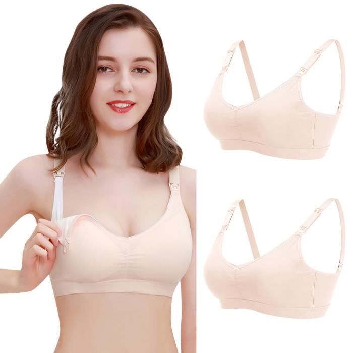 Brassière De Sport Et Allaitement Femme - Ouverture Devant, Maintien Galbant, Sans Armature, Lots Lingerie