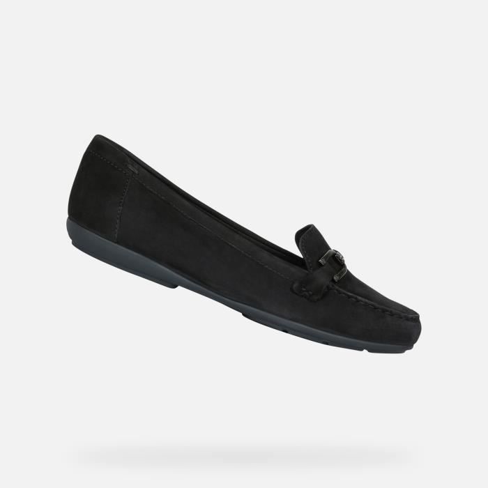 Mocassins Femme Geox D ANNYTAH MOC Noir Confortable et Respirant