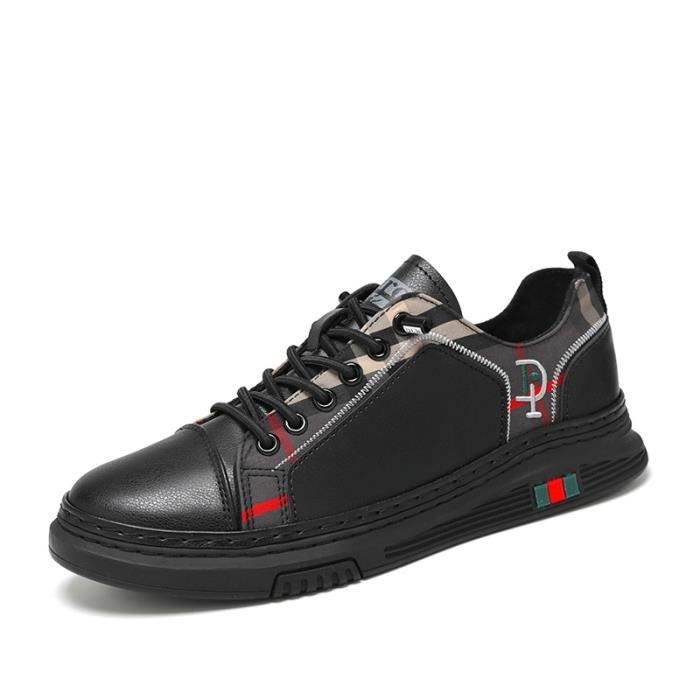 BASKET Homme - Baskets De Couleur Unie Décontractées Quatre Saisons - Noir WX™ Noir