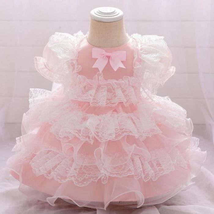 Robe Fille Enfants demoiselle d honneur avec n ud en dentelle
