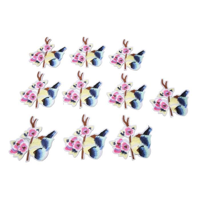 Broderie Patchs Rose Fleur Coudre Correctifs sac Hat Appliques