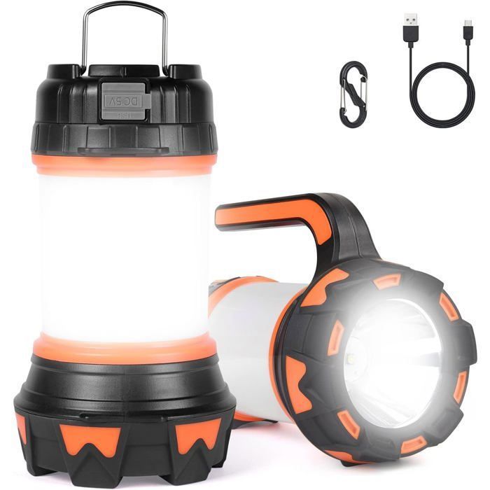 Lampe Torche LED Rechargeable 500 Lumens - 6 Modes, IP44, Aimant Et
