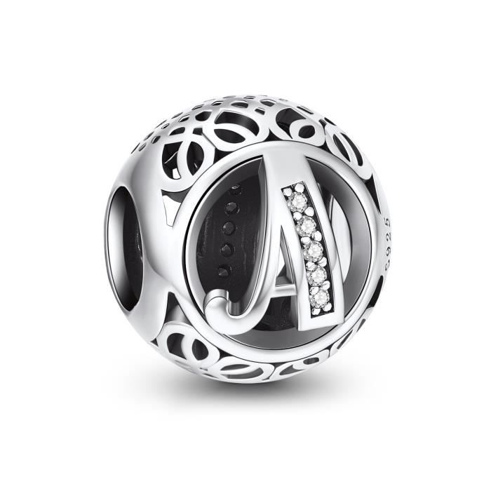 Perle pandora lettre - Cdiscount