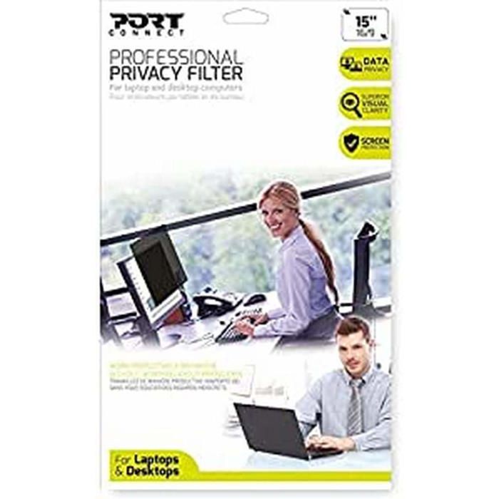 Filtre de confidentialité pour Ecran 15' Norme RGPD 169 PORT CONNECT