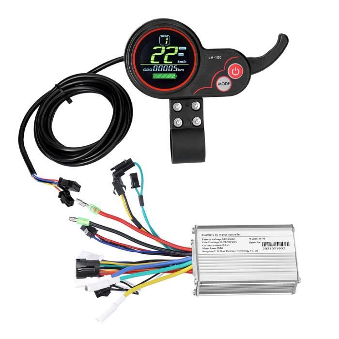 KGDUYH Haute qualité TF-100 LCD Contrôleur d'écran Couleur avec Cadran d'accélérateur Deux en Un for Le Scooter électrique/vélo de Montagne pour Scooter (Color : 60V 800W