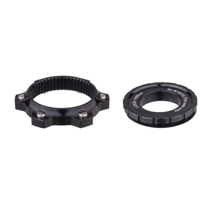Adaptateur Centerlock Tsadeer - Couvercle Disque Alliage Aluminium Noir - Pour Moyeux Tout Terrain