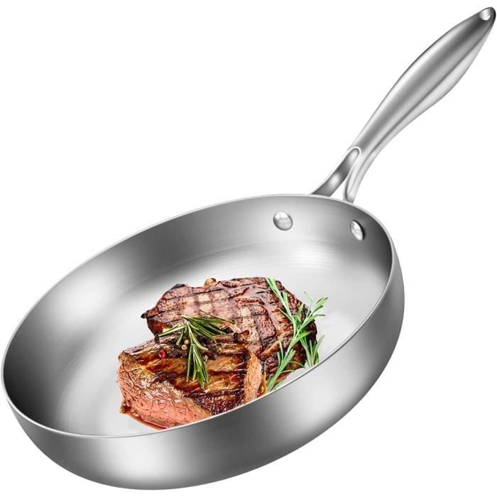 Poele Inox Induction 28 Cm, Poêle 28Cm, Poêle À Frire En Acier ...
