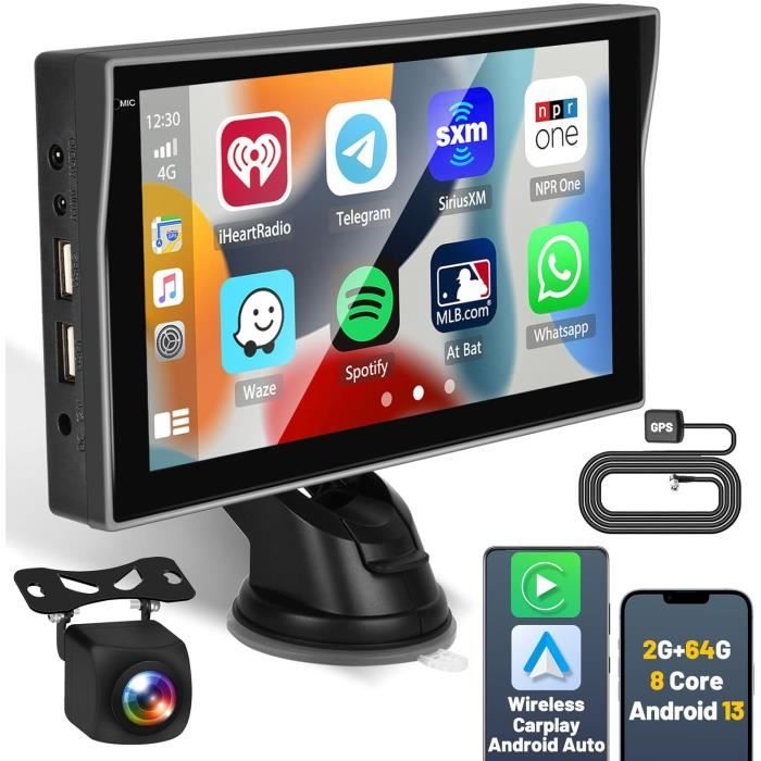 Autoradio Portable 9,26" Avec CarPlay & Android Auto Sans Fil - Dashcam 1080P + Caméra De Recul - GPS - Bluetooth 5.0 - Pour Voiture