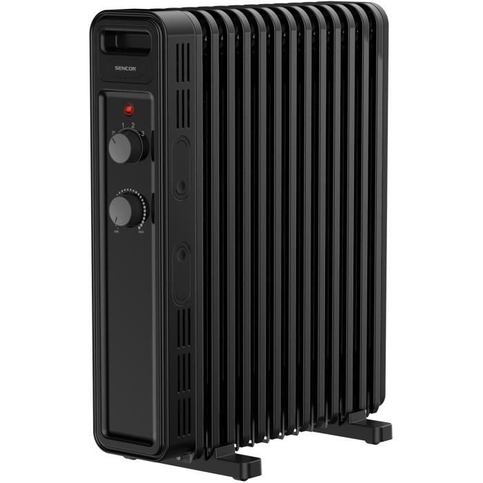 Radiateur électrique bain d’huile SENCOR SOH 3513BK 2 boutons