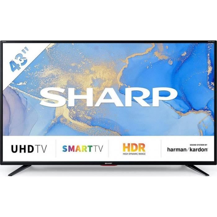 Télévision - SHARP - 43BJ6E - 4K UHD - Smart TV - Wi-Fi
