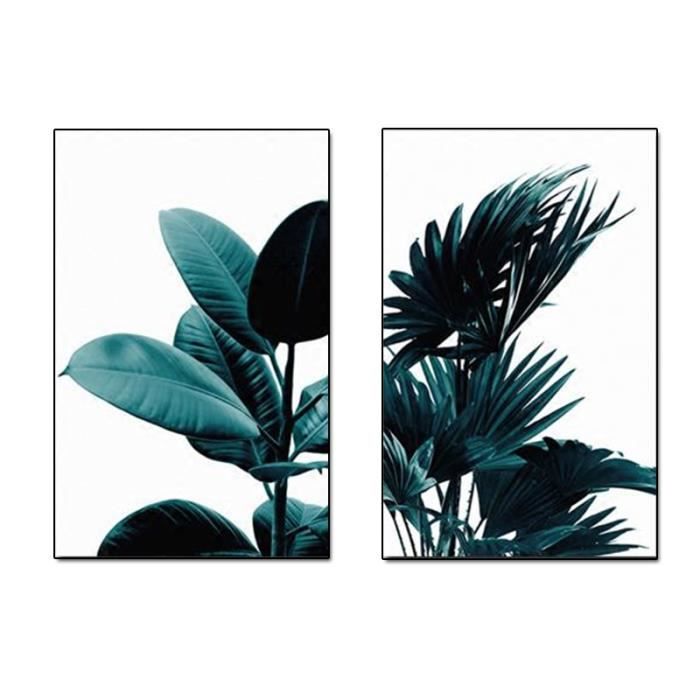 2pcs Set Plante Verte Creative Toile Impression D Art Affiche Murale Photos De Mur Peinture D Art Murale Pour Chambre Salon Achat Vente Tableau Toile Soldes Sur Cdiscount Des