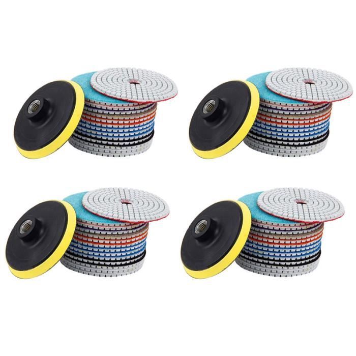 ALONGYI Lot De 7 Tampons Diamant Polissage Main - Grains 60 à 3500 - Usage Humide/sec
