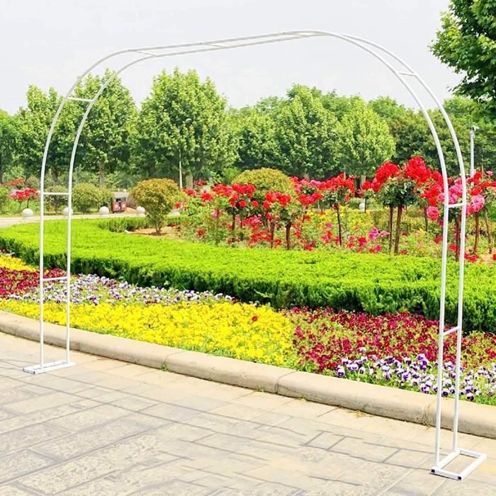 Arche de jardin en forme de tour X2 - Obélisque de Jardin pour plantes  grimpantes et fleurs - Hauteur 205cm - verte en métal pas