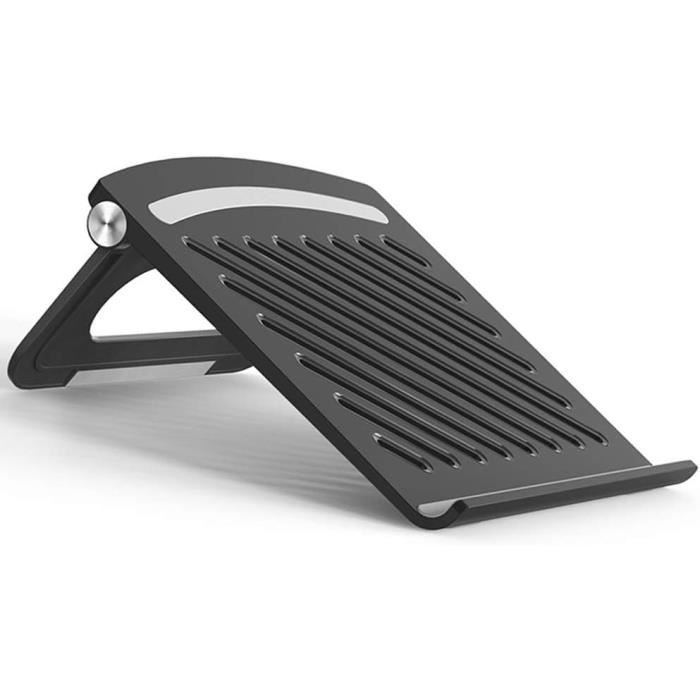 Support Ordinateur Portable OUGEP - Aluminium Réglable 6 Positions - Ventilation Optimale