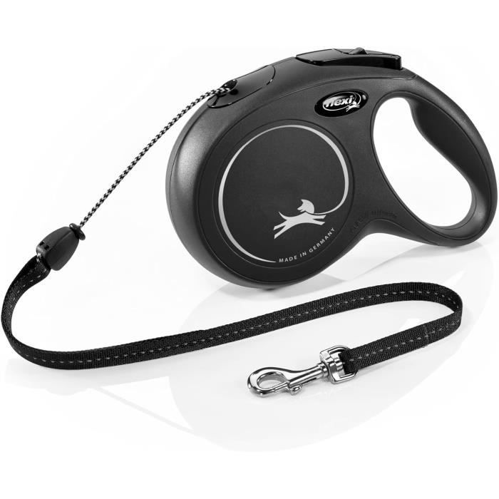 Meilleurs prix pour FLEXI - New Classic, Laisse Rétractable pour Chiens jusqu’à 20 Kg - Cordon Ultra-Résistant, Composants Réfléchissants - Système 32