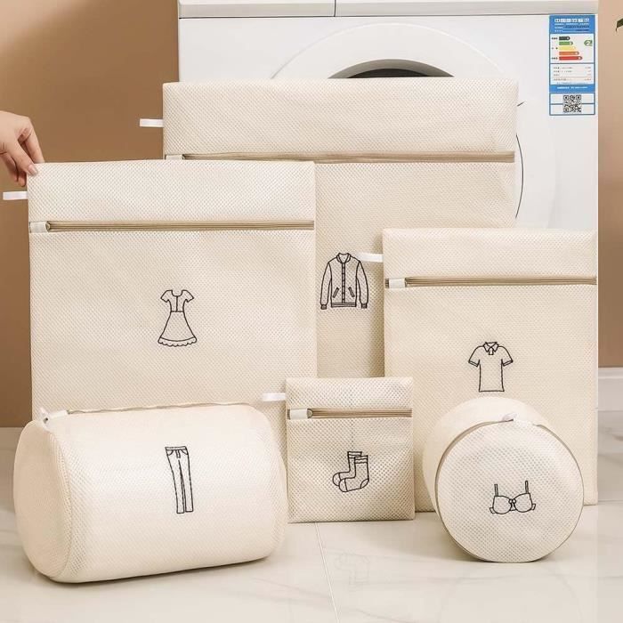 2 Sacs à Linge Pour Chaussures Réutilisables - Protection Lavage Machine Gris