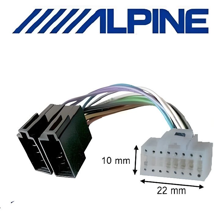 Alpine Cable adaptateur ISO autoradio ALPINE 7816 7817 LM 7818 7834 7878 R 