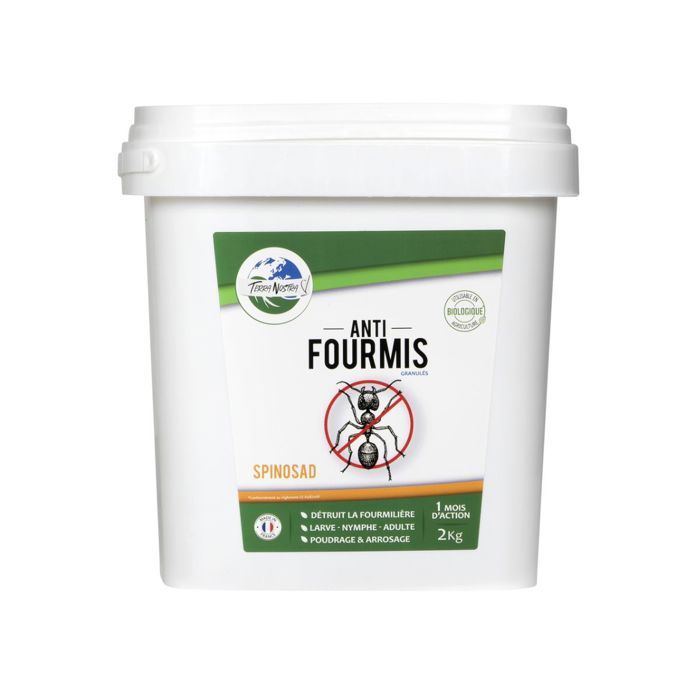 Anti-fourmis - TERRA NOSTRA - 161313 - Granulés Spinosad - Prêt à lemploi - Seau 2 kg