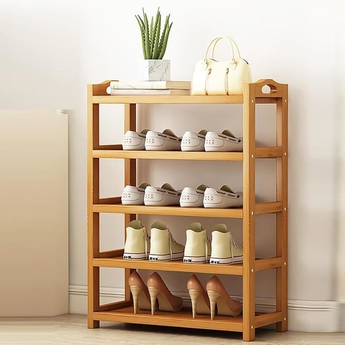 Etagere Chaussure, Etagere Chaussure Bois, Meuble Chaussures Entree,  Étagères À Chaussures Sur Pied, Robuste, Utilisation Po[P5080] - Cdiscount  Maison