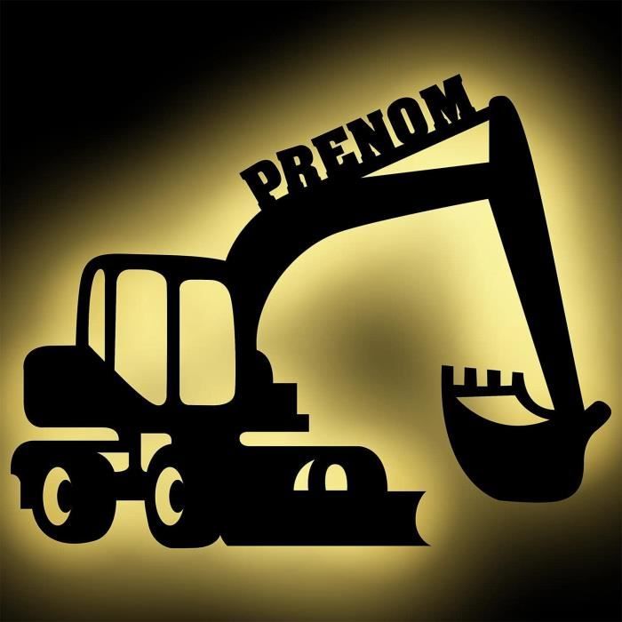 Lampe Led Murale En Bois Gravé - Idée De Cadeau Pou[a3918