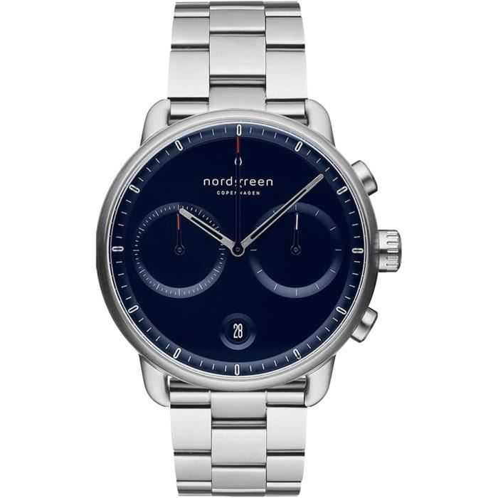 Bracelet De Montre Acier Argenté 20 Mm - Maillons Incurvés, Barres à Ressort, Neuf Avec étiquettes