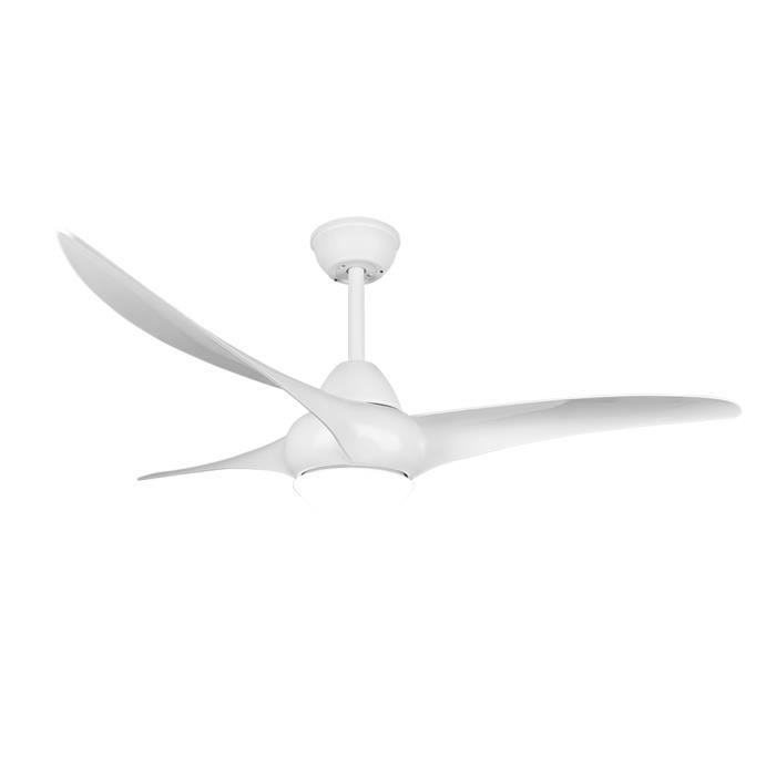 Ventilateur de plafond avec plafonnier à LED - TRIO - Alesund - Blanc - Technologie LED - Trio