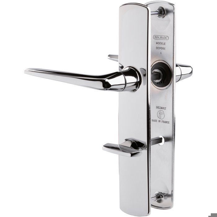Poignée de porte intérieure - Riv-Bloc - Vachette - Gris - Condamnation - 195 mm
