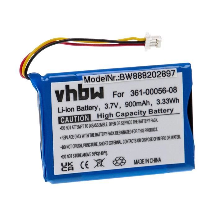 vhbw Batterie compatible avec Garmin DriveSmart 5, 50 LMT-D, 51 LMT-D EU, 55, 61 LMT-S appareil GPS de navigation (900mAh, 3,7V,