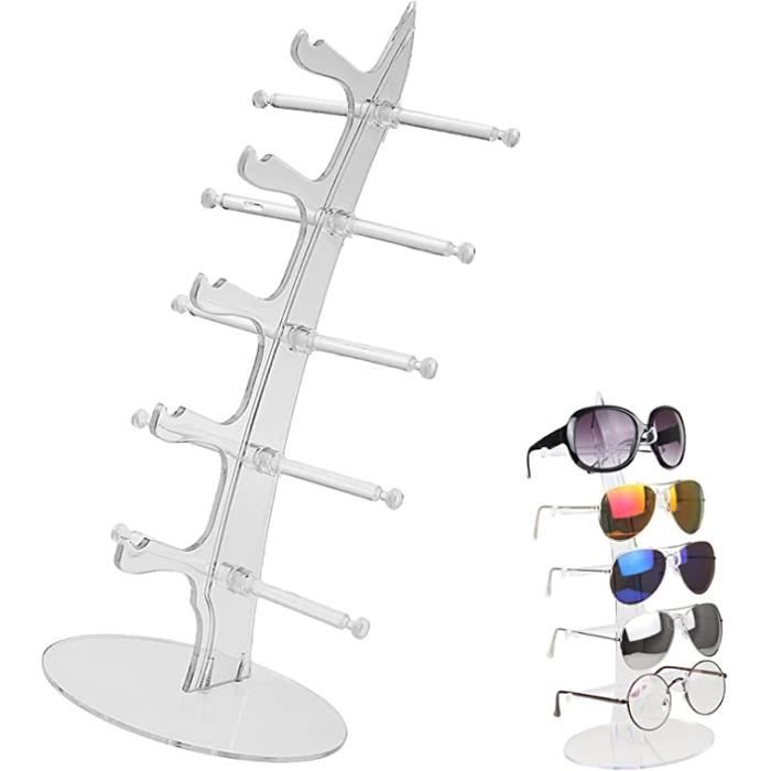 Présentoir à Lunettes En Acrylique - Support Pour 5 Paires, Design Moderne Et épuré