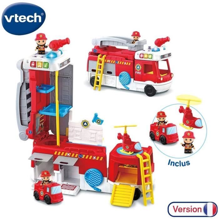 VTECH - Tut Tut Copains - Super Camion Caserne de Pompiers - 2 en 1 - Rond  Magique - Mixte - 12 mois+ - Cdiscount Jeux - Jouets