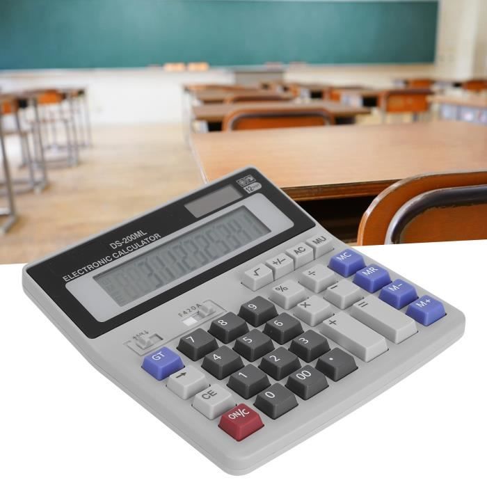 Calculatrice - DUOKON - Modèle Solaire - Bureau Portable - Grand Écran