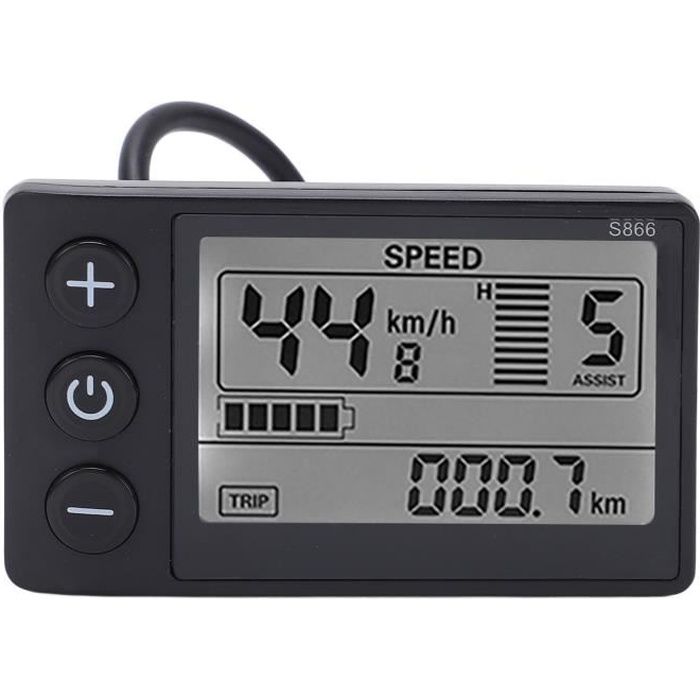 Zerone compteur d'affichage LCD pour vélo électrique Vélo électrique S866  LCD Display Meter 24V 36V 48V Panneau de commande avec - Cdiscount Sport