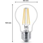 Philips Lot de 10 Lampes à filament LED Classic 6-60W A60 E27 blanc chaud