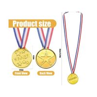 Doryum Lot De 12 Médailles De Gagnant En Plastique Pour Enfants Avec Ruban, Style Olympique Pour Enfants Ecole Sport Accessoires Recompenses Prix Gagnants Competitions