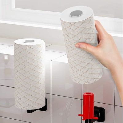 Derouleur papier toilette bois, porte papier toilette adhesif écologiques,  dérouleur support papier wc bois porte-rouleau de papie - Cdiscount  Bricolage