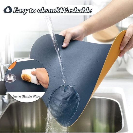 Lot De 4 Sets De Tables En PU Cuir Lavables Antidérapant