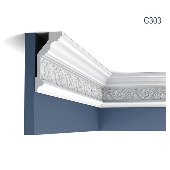 Frise Baguette Murale Orac Decor P6020 LUXXUS – Stuc 2 M – Blanc – Intérieur/extérieur