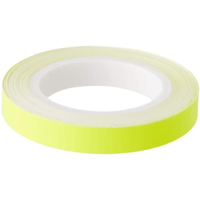 Bandes Adhésives Vinyle 5mm X 10m - Jaune Fluorescent - Thermoformable - Décoration Voiture/Moto