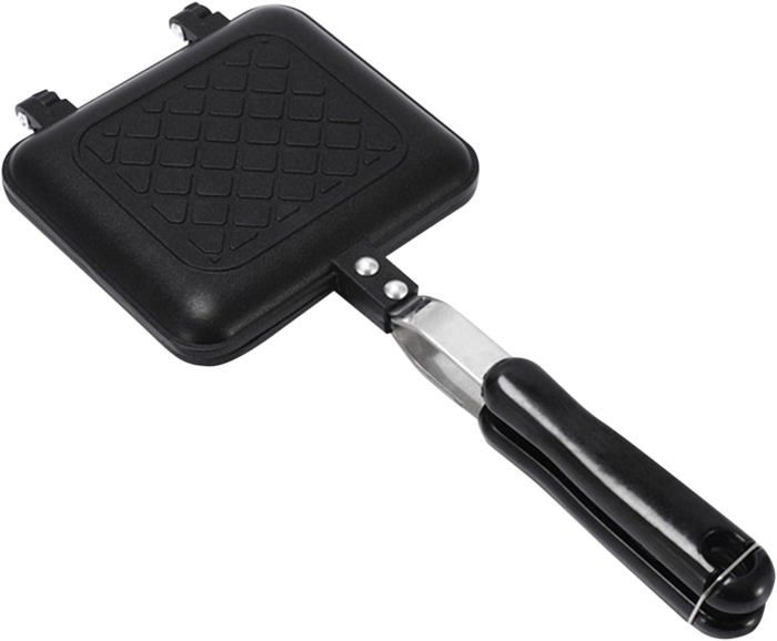 Galinei Poêle Grille-Pain Arepera Compacte - Grillarepas Camping-Car, Poêle Arepas Bagels Croissants, Acier Inox Pliable