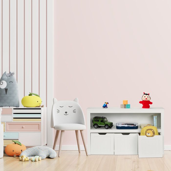Bibliothèque Enfant Relaxdays 5 Compartiments Ouverts - Rangement Jouets Et Livres - 80x70x30 Cm Blanc
