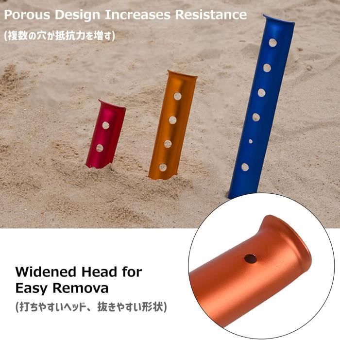 6 Piquets De Tente En U Azarxis - Alliage Aluminium 31cm, Pour Sable/Neige, Légers Et Résistants