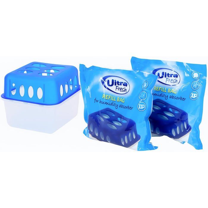 Absorbeur D'Humidité 2 X 400 G Déshumidificateur Rechargeable Avec Granulés Anti-Moisissure | Sans Courant, Réutilisable, I[YA333] - Bricolage