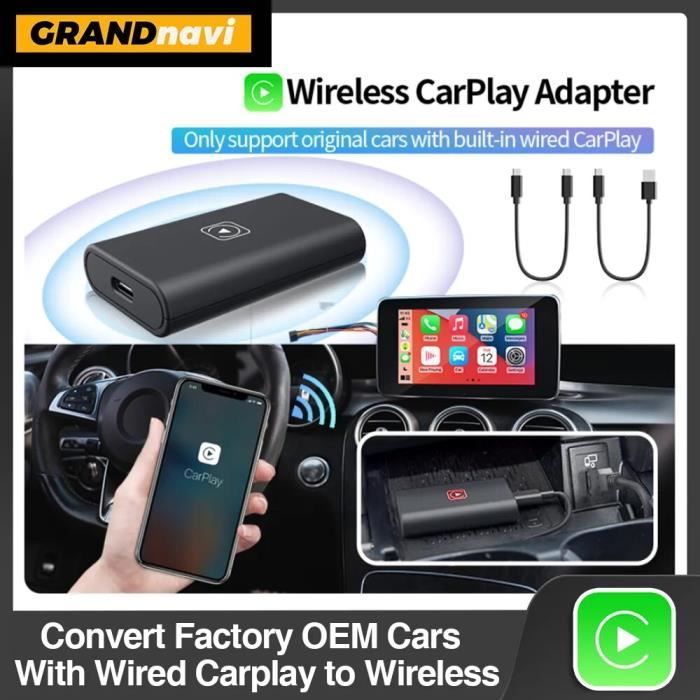Jeu de voiture sans fil - Grandnavi-Adaptateur de dongle sans fil filaire  vers Apple Carplay, Audi, Suzuki, V