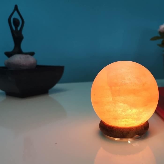 Lampe sphère sel d'Himalaya