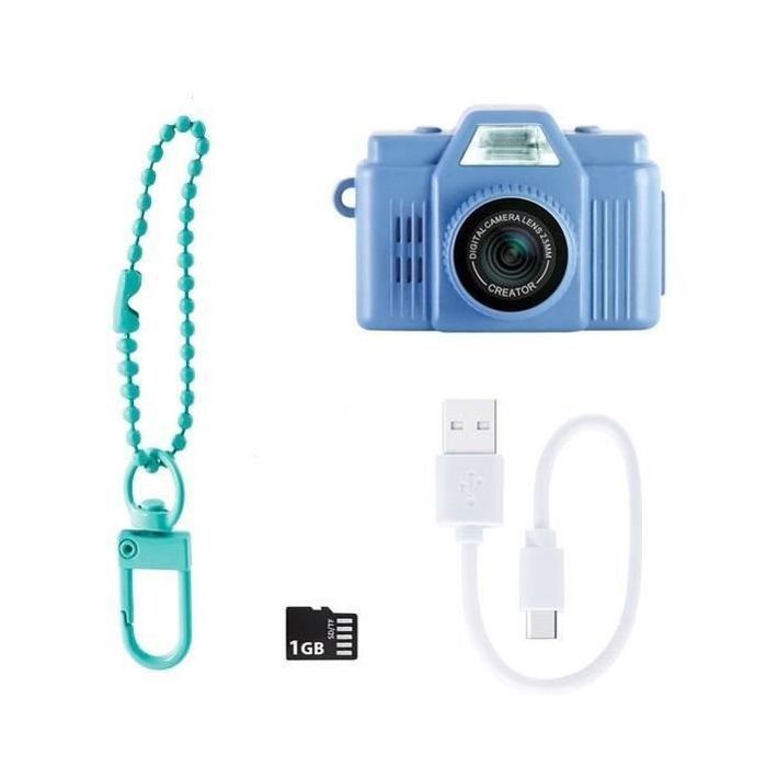 Canal Toys - Photo Creator - Appareil Photo Numérique Mini Cam'  Bleu- Retro - Avec carte SD 1Go incluse