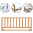Barrière de lit en bois IB STYLE® TAMO - Protection antichute pour bébé - 90 cm nature-2
