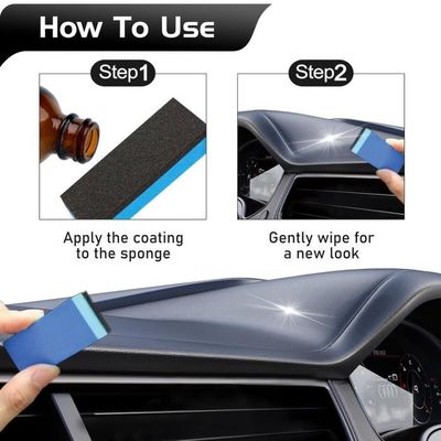 Kit De Rénovation Plastique Intérieur Voiture - 2 Flacons Pour Nettoyer, Restaurer Et Protéger - 2