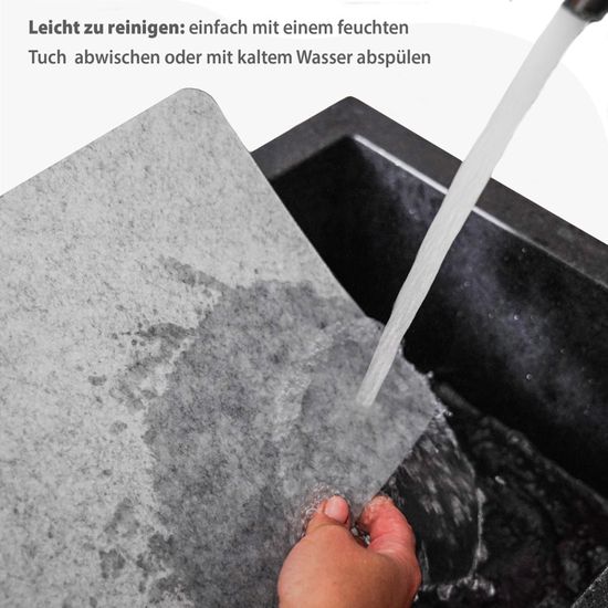 BESTORI Lot De 6 Sets De Table En Feutre, Dessous De Verre, Sac à Couverts, Résistants à La Chaleur, Lavables, Blanc, 30 X 40 Cm