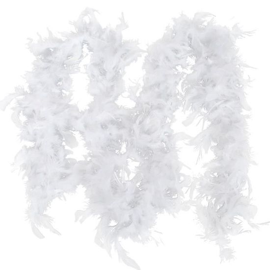 YOSOO Guirlande de plumes blanches pour sapin de Noël 2m - Décoration de  fête