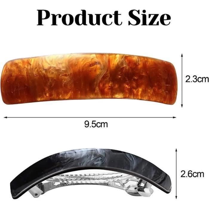 Barrettes Françaises Pour Femmes – Grande Taille, Antidérapantes, Motif Floral – Pour Cheveux Bouclés, Mariage, Sport - 7